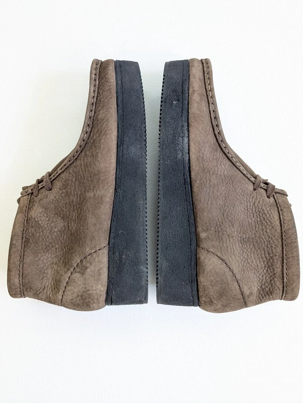 Clarks Originals Wallabees Boots Women's Size 10 Brown Pebbled Leather